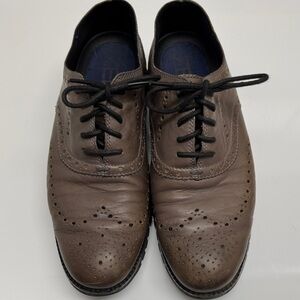 Cole Haan Gray Leather Wingtip Zerogrands